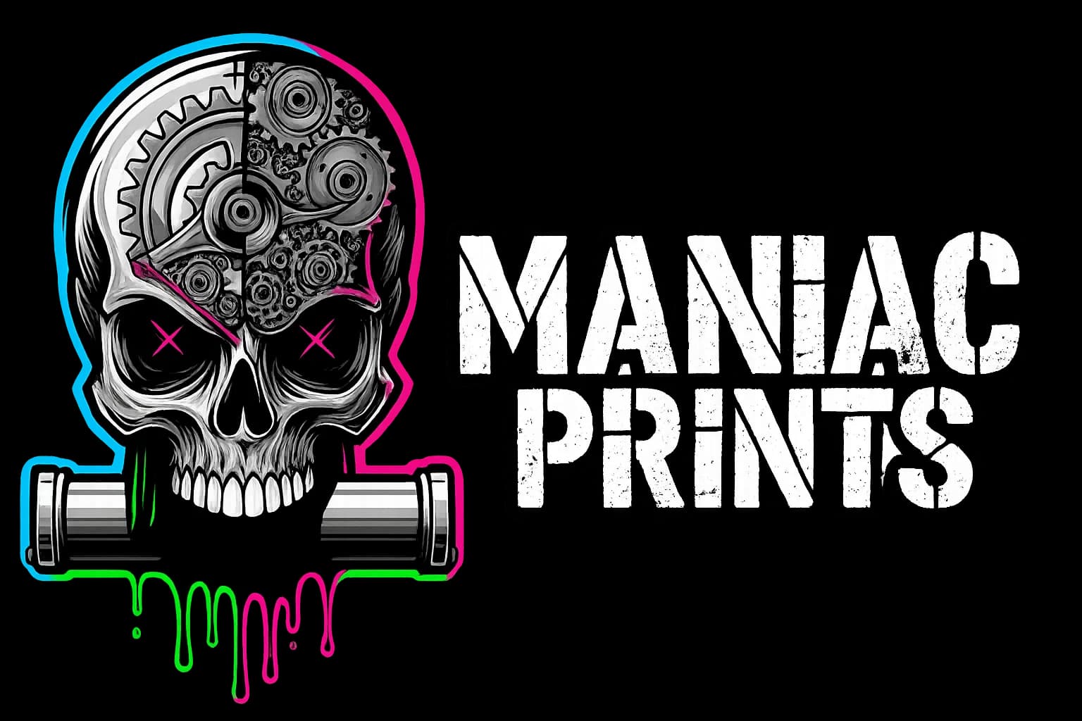 Maniac Prints logo